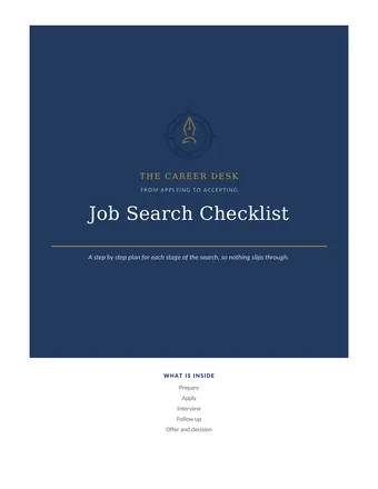 Job Search Checklist cover