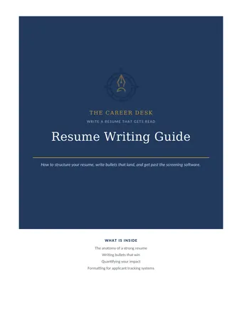 Resume Writing Guide cover